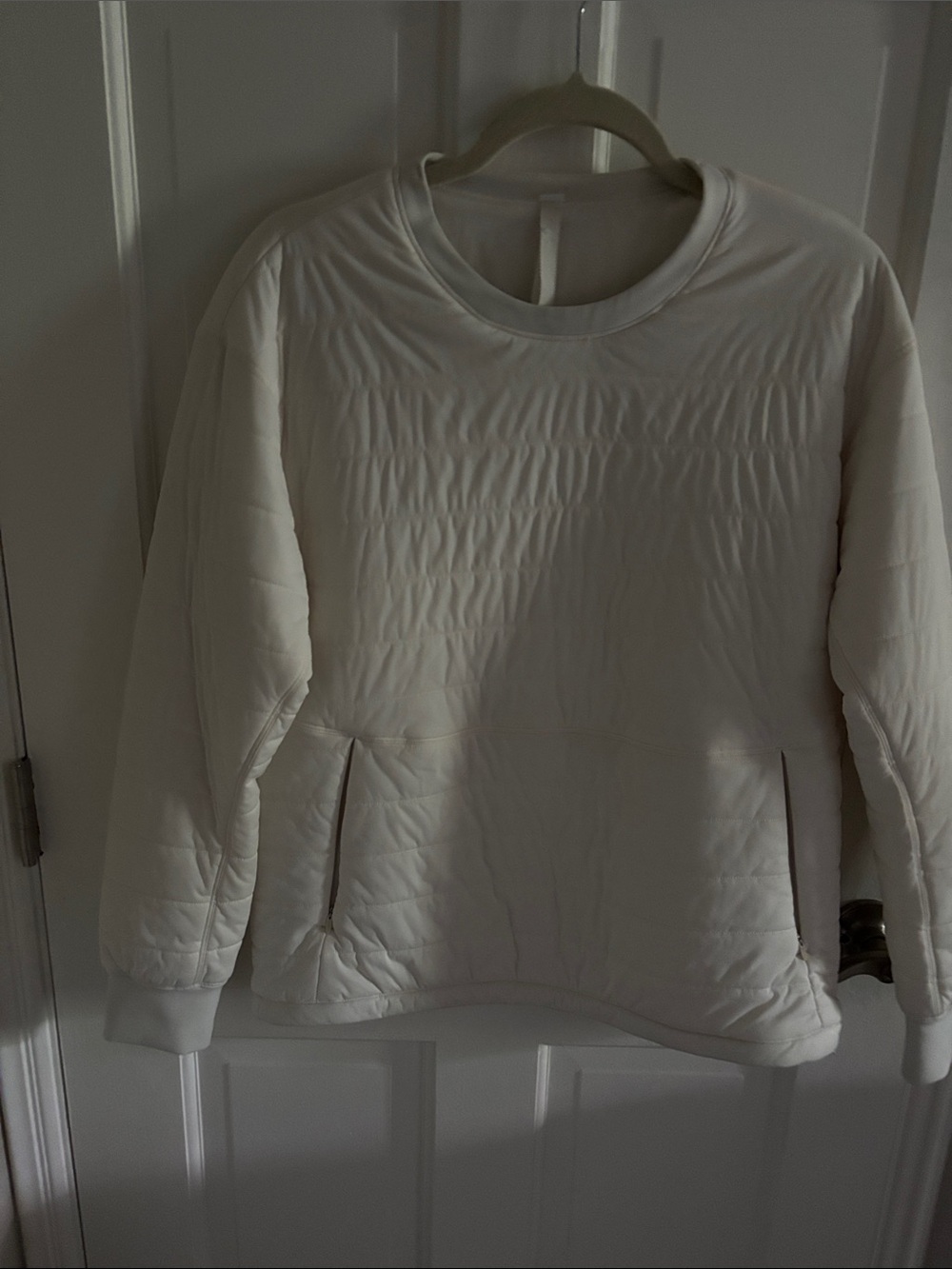 lululemon athletica Quilted Crewneck Pullover in Off-White